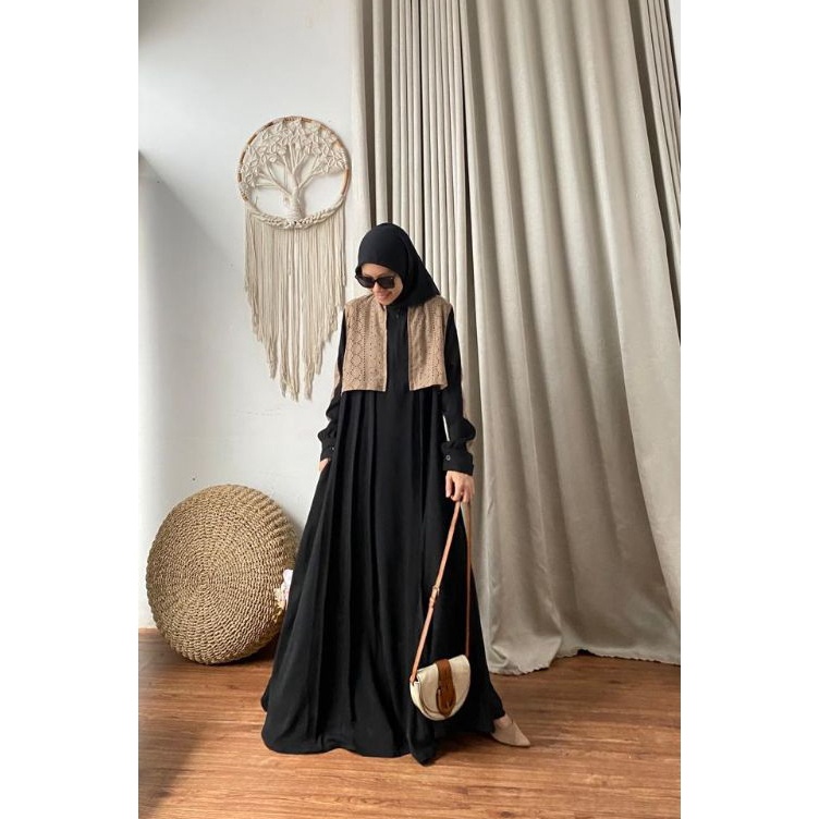 Baru Untung  AYUDIA ABAYA  GAMIS KATUN BRUKAT MIX CRINKLE