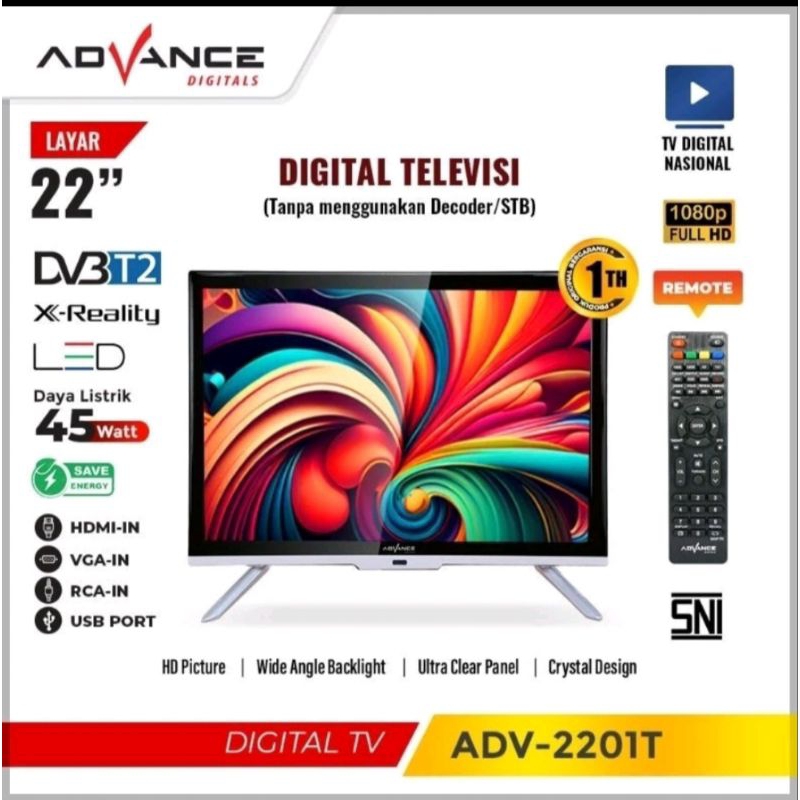 TV ADVANCE 22 INCH DIGITAL TV.