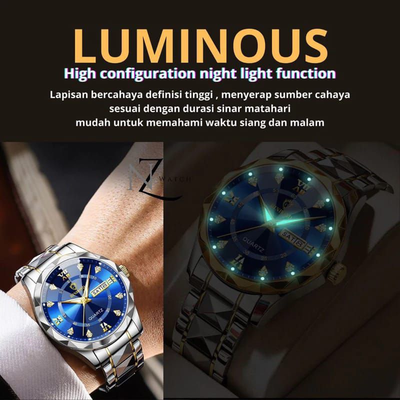 Jam Tangan Pria Full Stainless steel Tahan Air Dan Anti Karat Jam Tangan keren