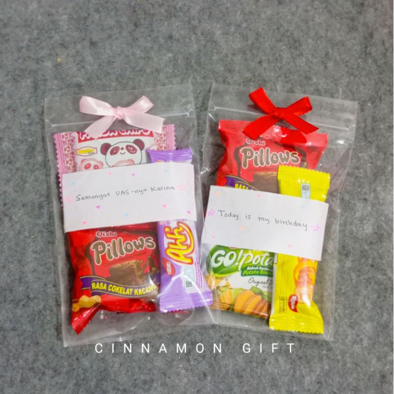 

MINI SNACK GIFT (MIN ORDER 3) SNACK KECIL HADIAH MINI SNACK UAS SNACK PENYEMANGAT