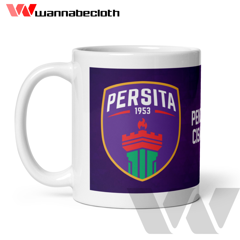 Mug Persita Tangerang Gelas Persita Tangerang Mug Bola Gelas  Mug Unik Bola Mug CustomCetak Mug Pers