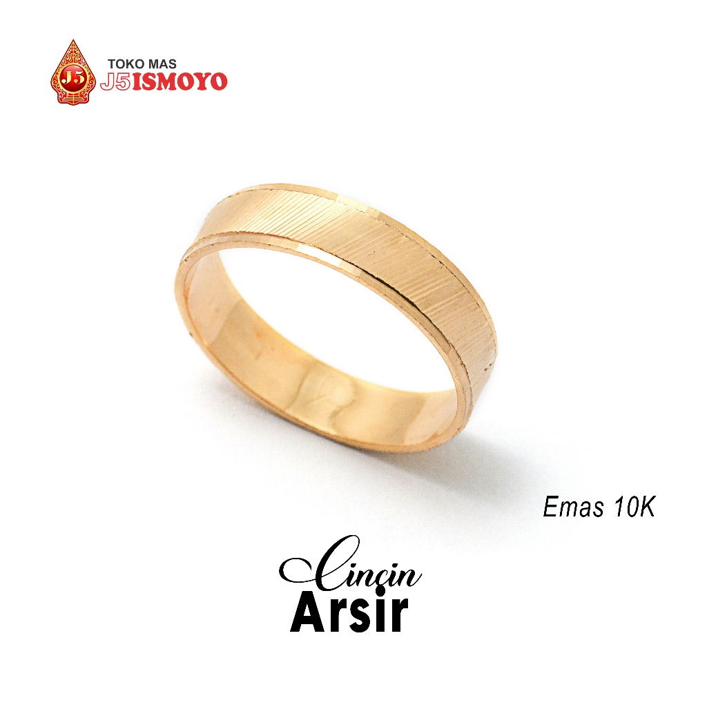 Cincin Emas Plat Arsir Bisa Untuk Wedding Ring, Cincin Nikah, Cincin Kawin, Cincin Couple J5Ismoyo