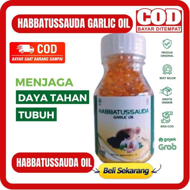HABBATUSSAUDA GARLIC OIL 200 KAPSUL - HABBATUSAUDA OIL MINYAK JINTEN HITAM PLUS GARLIC OIL ZAITUN OI