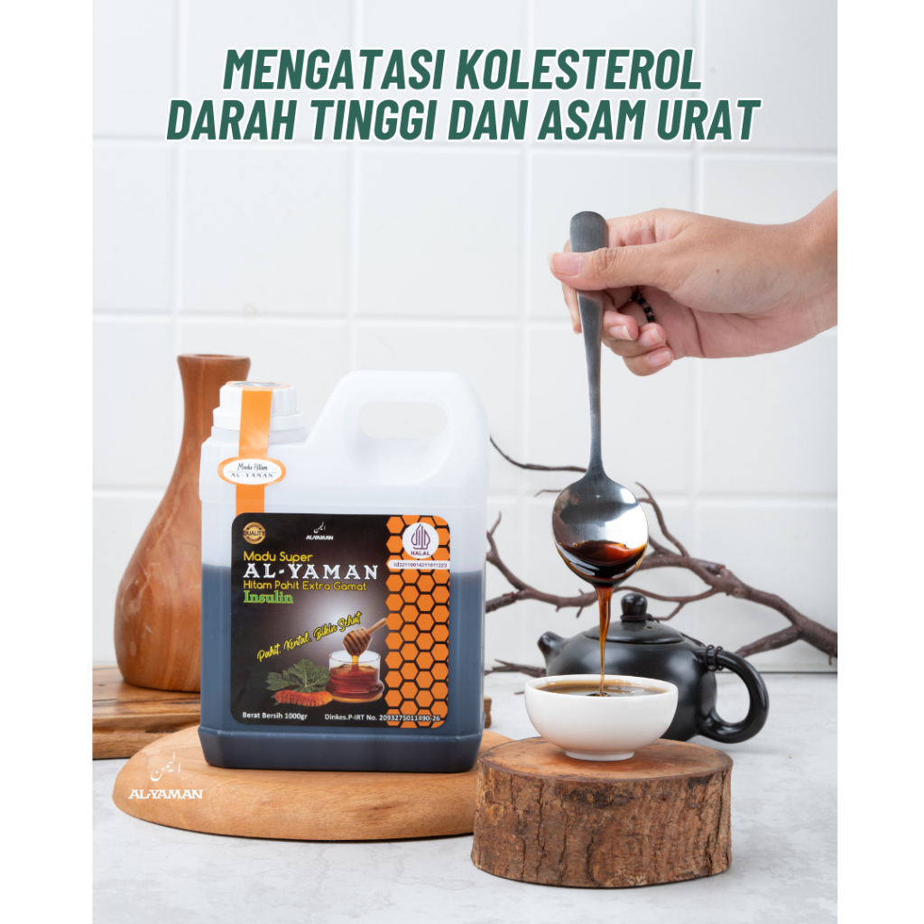 

RB22 Al-Yaman - Madu Hitam Pahit Insulin 1kg Berkhasiat Mengatasi Diabetes Menurunkan Kadar Gula