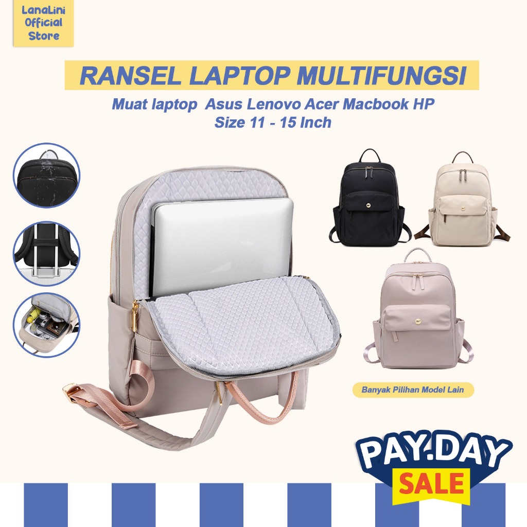 Tas Punggung Ransel Banyak Kantong Sekolah Backpack Laptop Notebook Lenovo Legion Slim Thinkpad Thin