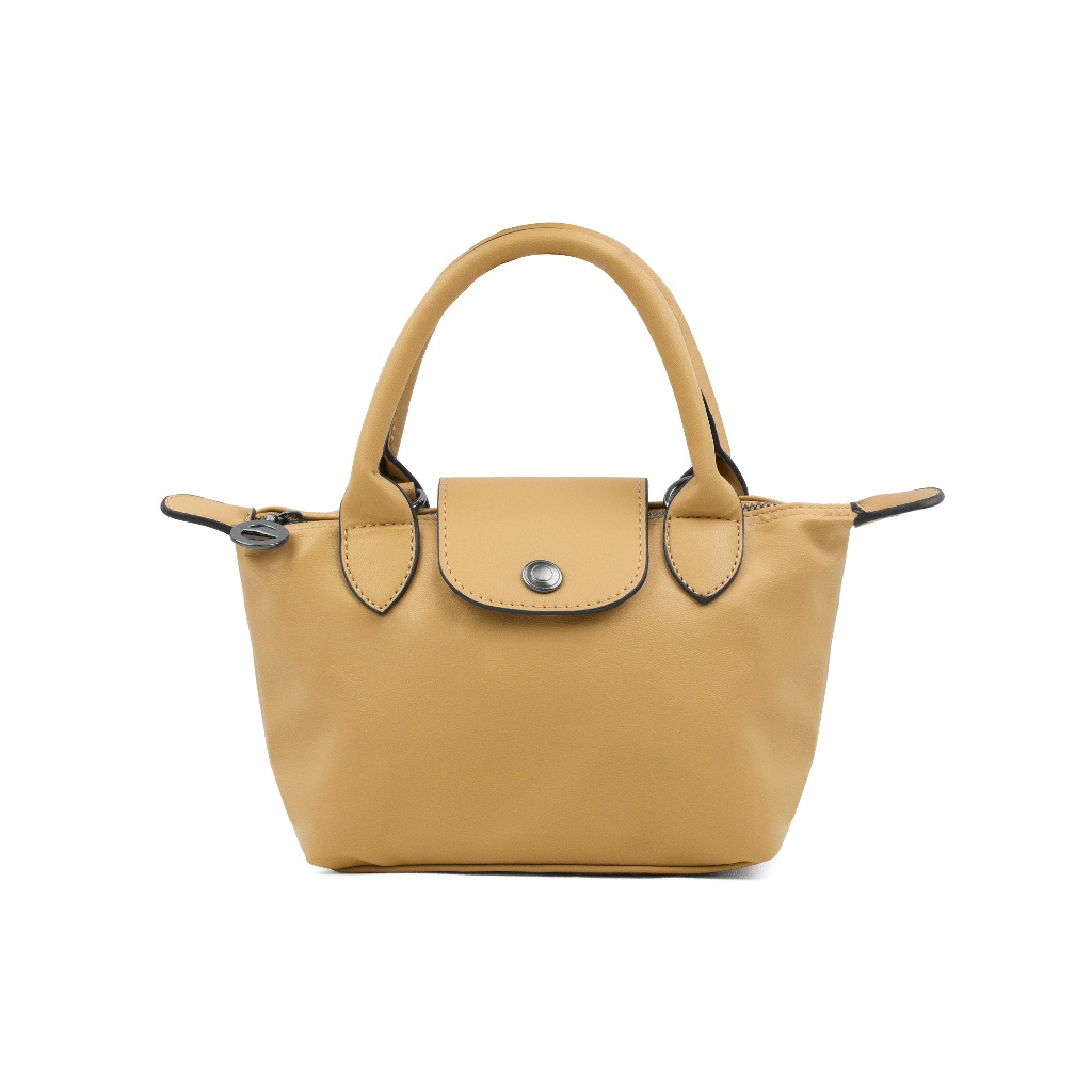 DEOBAGS TAS PIOMA SELEMPANG WANITA MINI  KULIT MURAH / TAS LE PLIEGE CUIR TO HANDLE  PIOMA  VIOLET 0