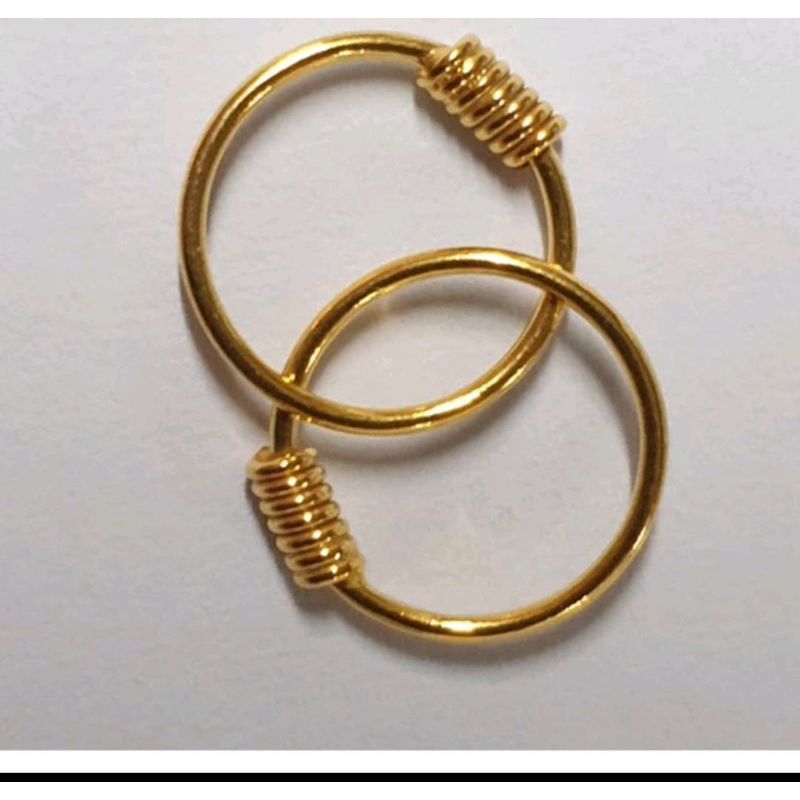 anting bulat emas muda