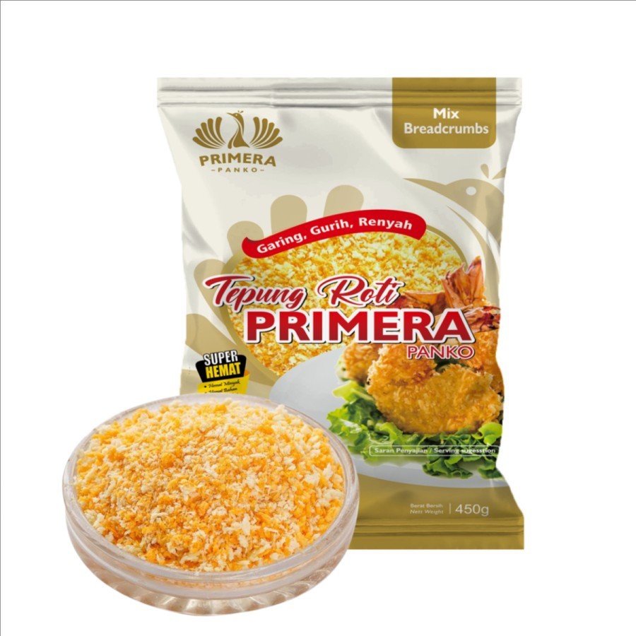 

PRIMERA Tepung Roti 450gr Panko Econo warna Mix/Campur