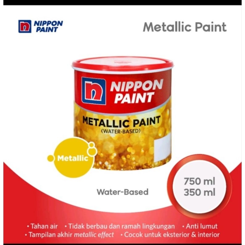 Nippon Paint-metalic paint-water based-Tinting-0,75Ltr-Metalik Paint Gold base Nippon Paint