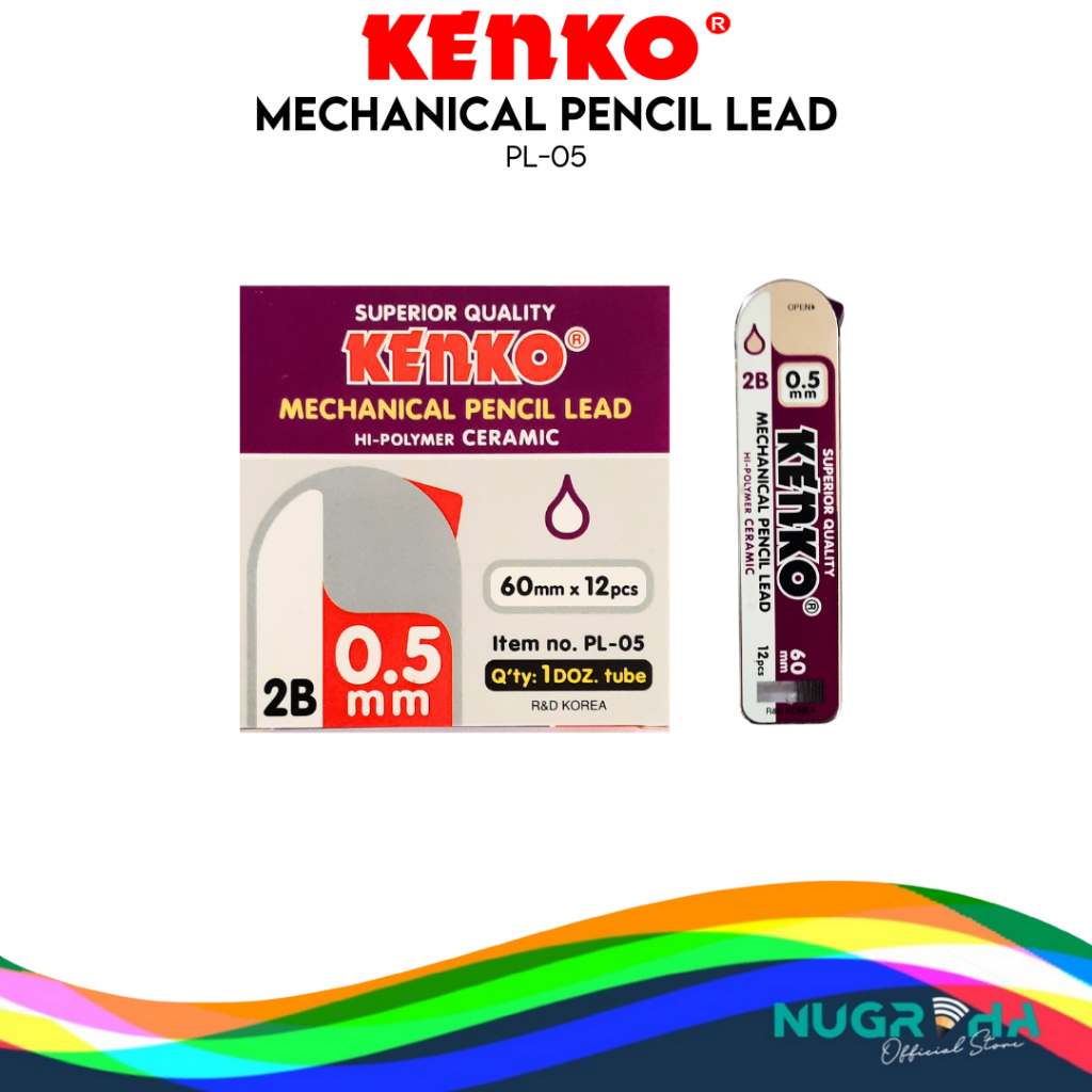 

Isi Pensil Mekanik Kenko PL-05 / 2B / 0.5mm / Pencil Lead
