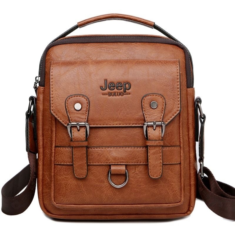 tas slempang kulit pria/ tas jeep pria