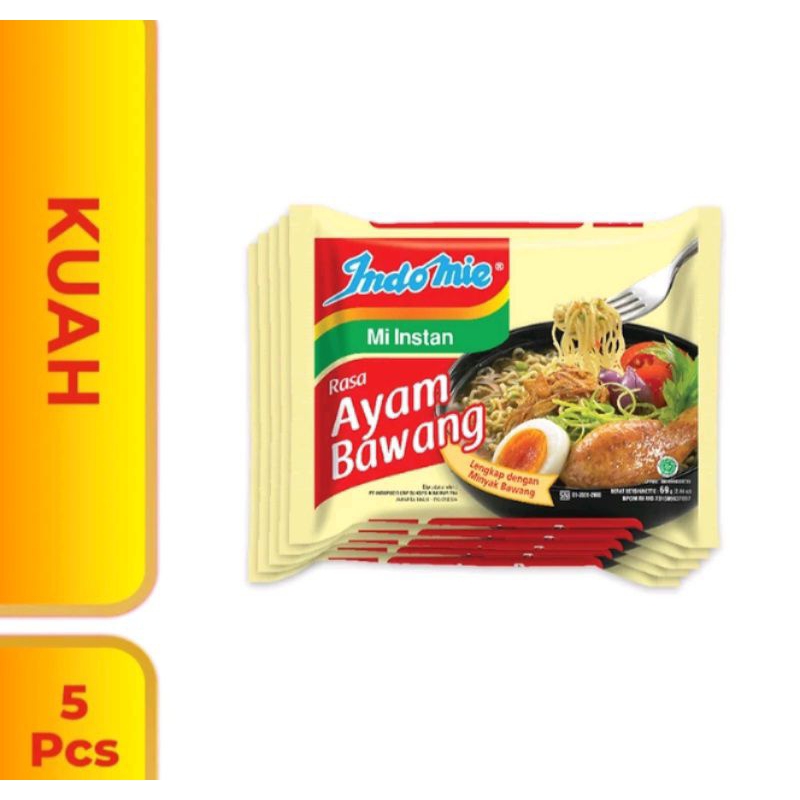 

Indomie kuah ayam bawang 5 pcs