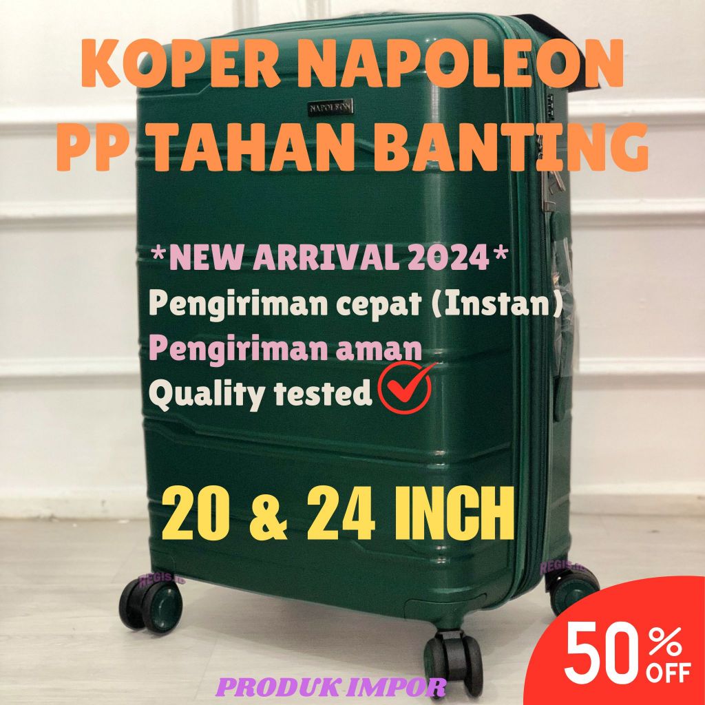 KOPER NAPOLEON 20inch 24inch ORIGINAL 100% PP LOCK 360° ANTI THEFT EXPANDABLE QUALITY TESTED