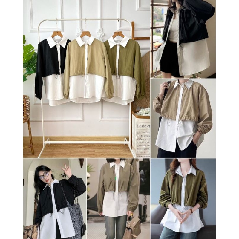 PARACHUTE SHIRT IMPORT /ATASAN WANITA IMPORT /BAJU BANGKOK BKK