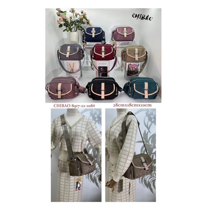 CB8917-22 Tas Selempang wanita import Tas selempang CHIBAO ORI