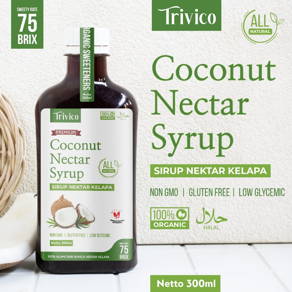 

TRIVICO | COCONUT NECTAR SYRUP ORGANIC | GULA NEKTAR KELAPA | GULA KELAPA CAIR | NECTAR KELAPA 300 ML