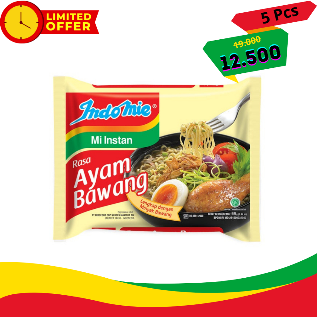 

[ Indomie 5 Pcs 12.500 ] Indomie Mie All Varian Mie Instan 85 gr x 5 Pcs Lebih Praktis