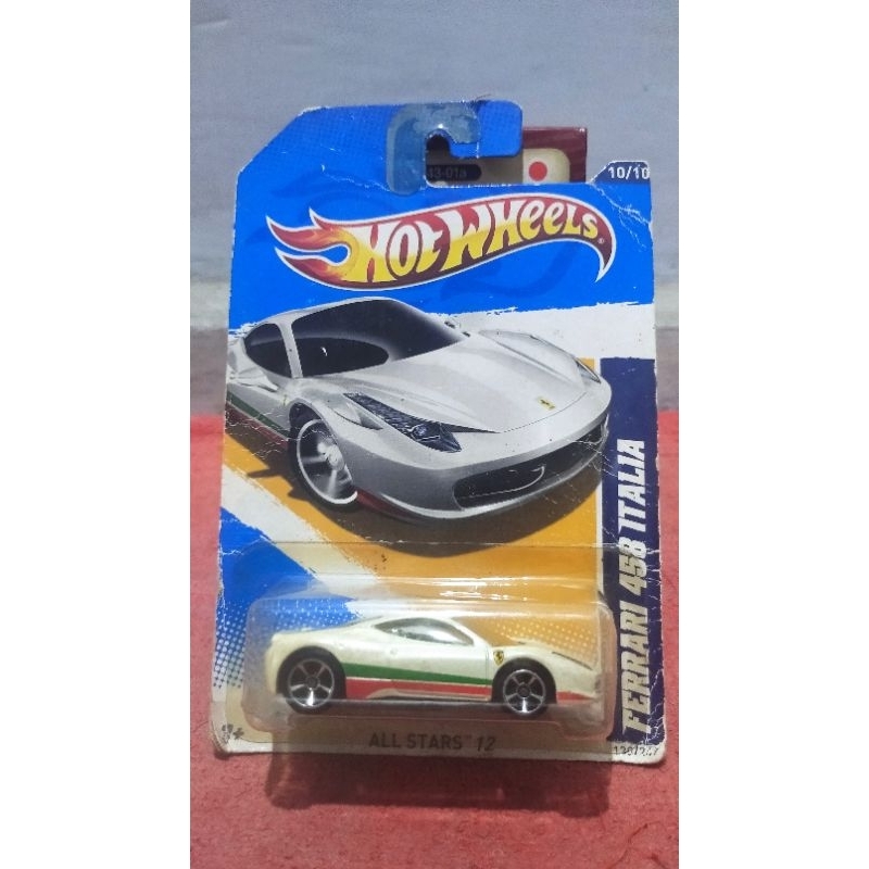 hotwheels Ferrari 458 Italia putih
