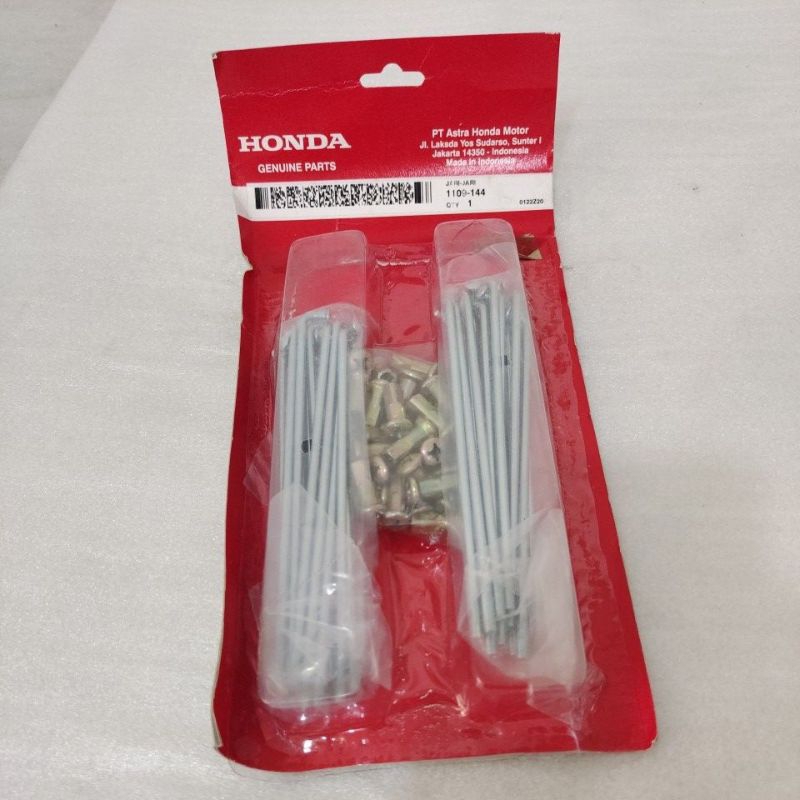 1109-144 Jari jari ruji belakang Honda Verza 150 SW/Megapro mono 2010 Ori Ahm Velg ring 17