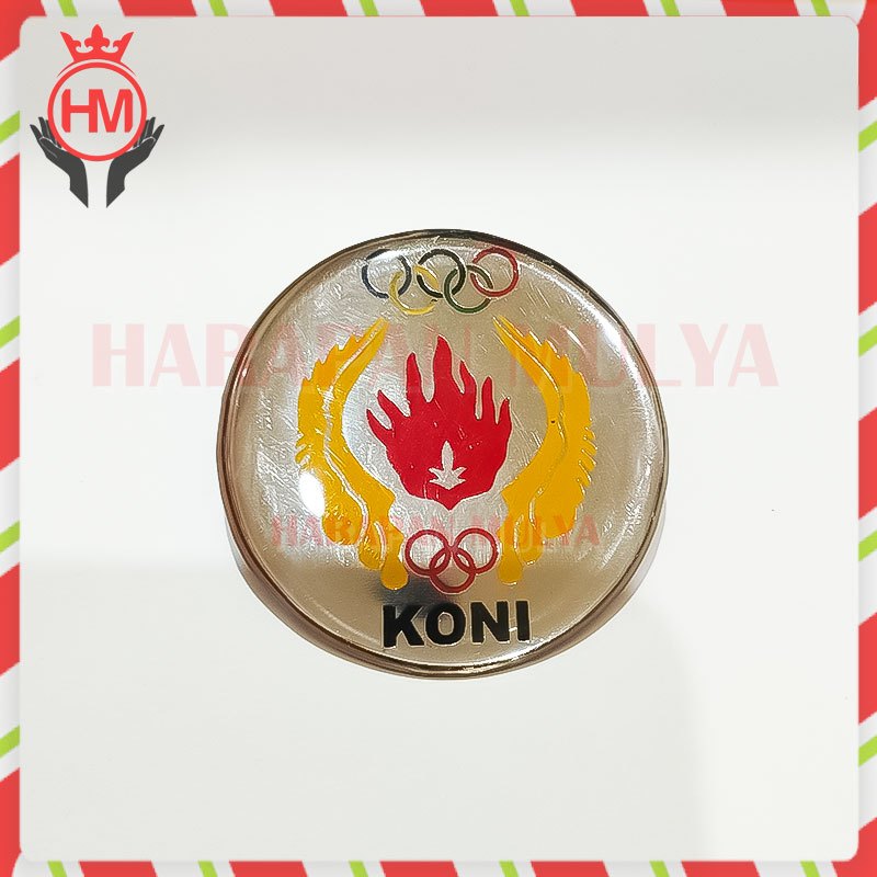 Bros Pin Bulat Logo KONI Kota Tangsel - Bros Bulat KONI - Harapan Mulya