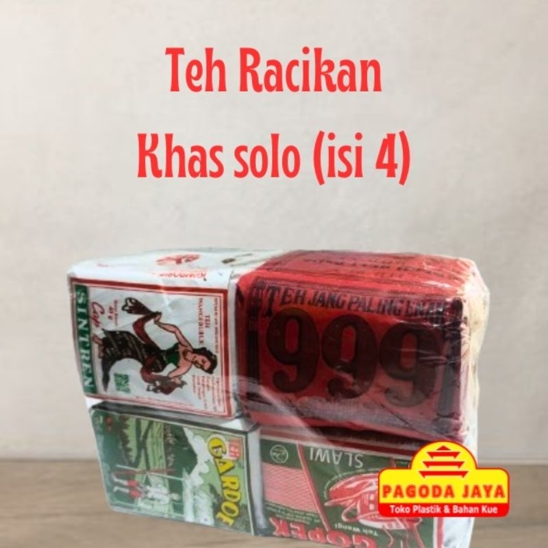 

Teh Racikan Khas Solo Isi 4 ( Nyapu+999+Gopek+Gardoe)