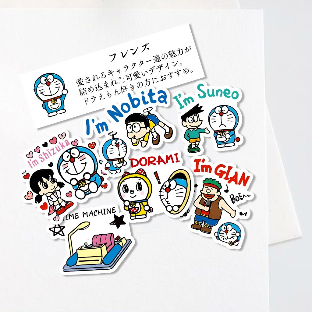 

Sticker Doraemon Edition Full Japan Aesthetic Stiker Waterproof (7)