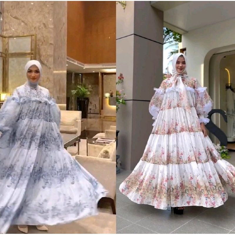 Gamis Set Hijab Fashion Show Citra Kirana ORI Shellasaukia