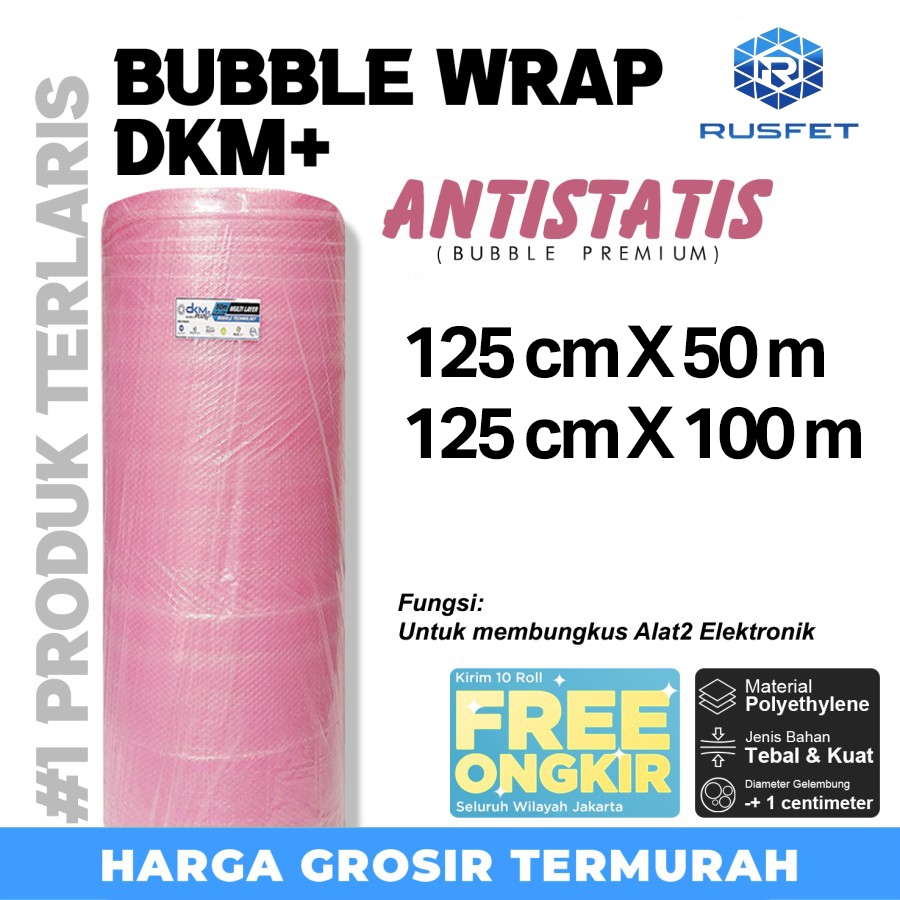 

BUBBLE WRAP DKM+ ANTI STATIC - BUBBLE ANTI STATIS MERAH