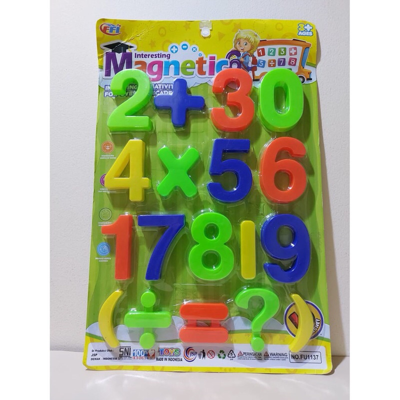 MAINAN ANAK MAGNET ANGKA JUMBO / magnet kulkas angka mainan edukasi anak