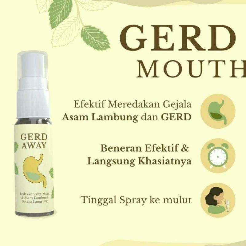 GERD AWAY MOUTH SPRAY Obat Herbal Atasi Maagh Lambung Original BPOM