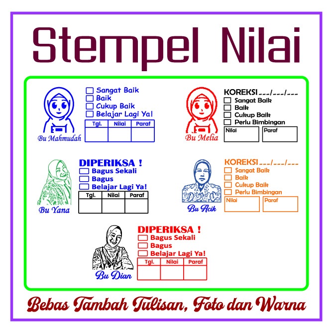

stempel penilaian guru