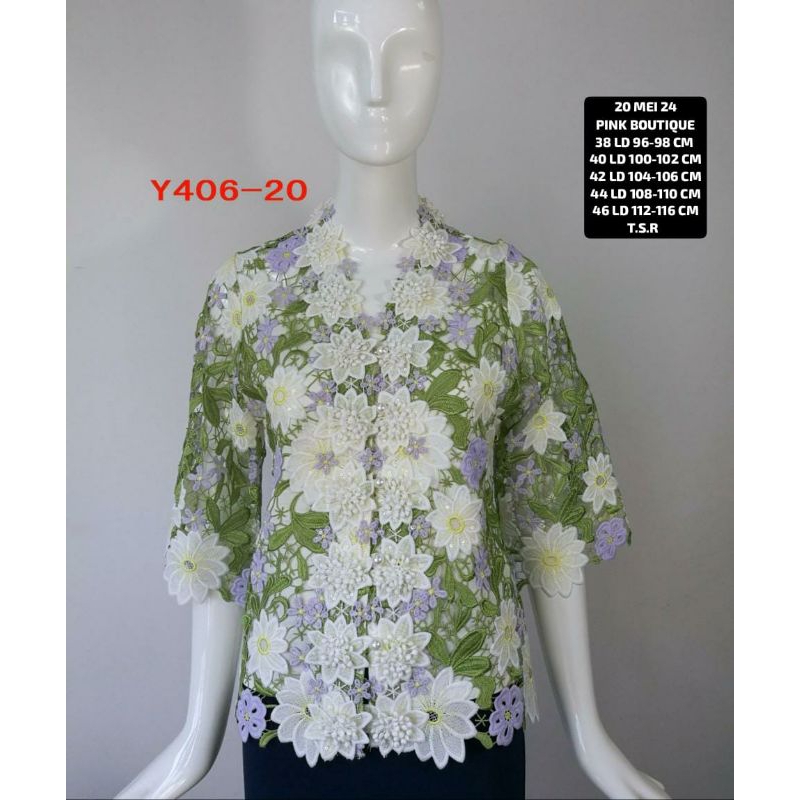 Atasan Blouse Pink Butik Sultan Super Mewah Import Bangkok