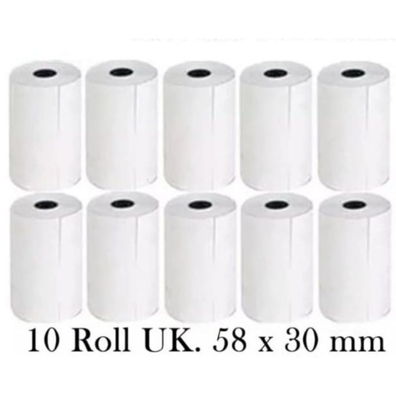 

KERTAS STRUK THERMAL PAPER ROLL 58X30 57X30 1 PACK ISI 10 THERMAL ROLL