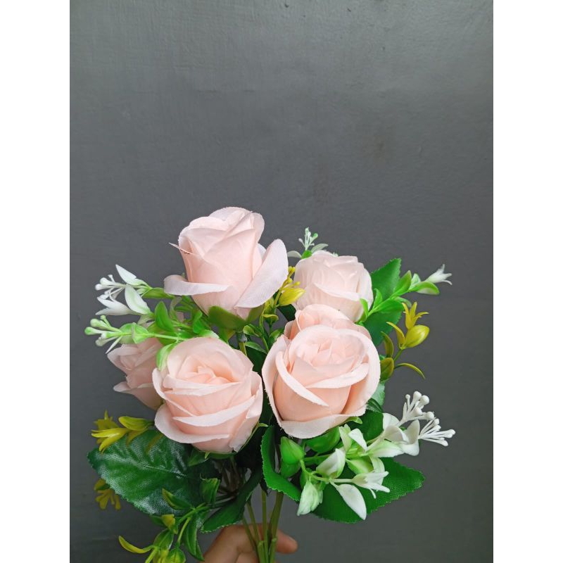 bunga mawar kuncup kecil artificial hiasan hantaran dan buket bunga