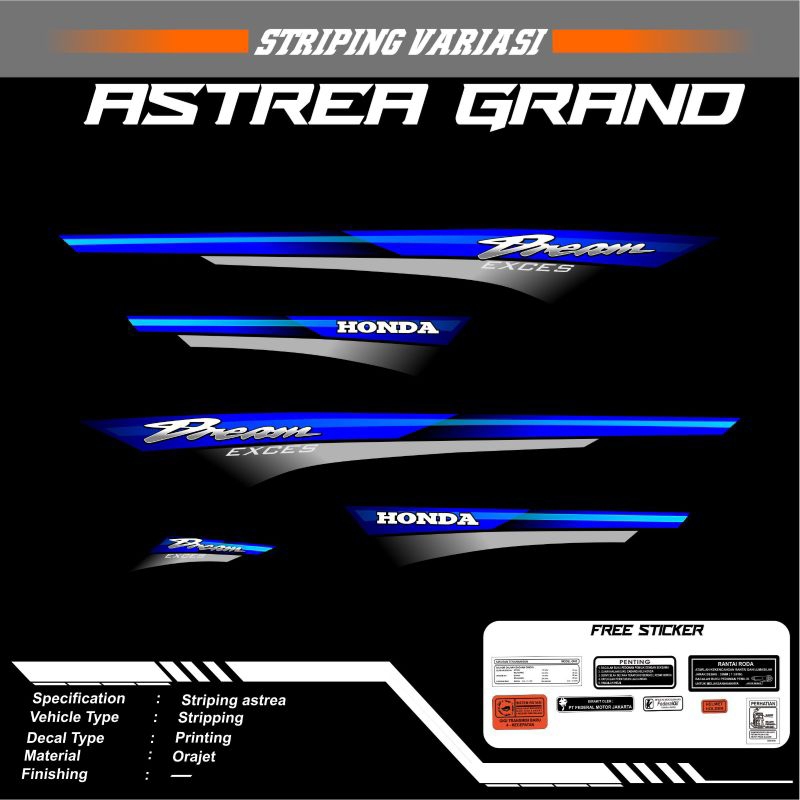 [COD] STRIPING ASTREA GRAND, STRIPING DREAM, ASTREA GRAND, STRIPING ASTREA TERBARU, STRIPING ASTREA 