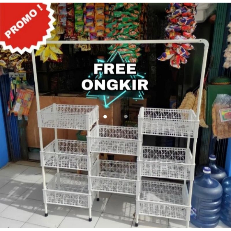 RAK SUSUN WARUNG SERBAGUNA RAK WARUNG JAJANAN MURAH