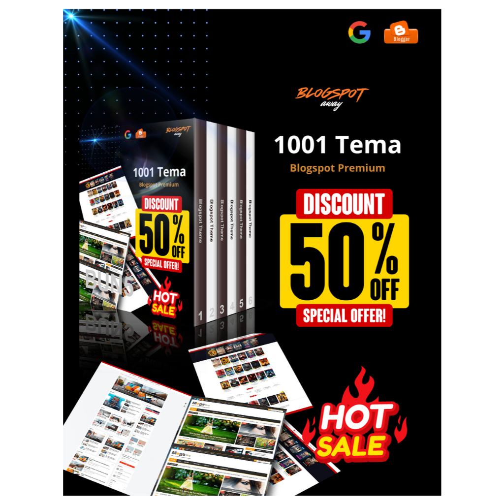 Bundel Blogspot  1001 file  Premium - Tema Blogger Premium Pack + AGC Blogspot