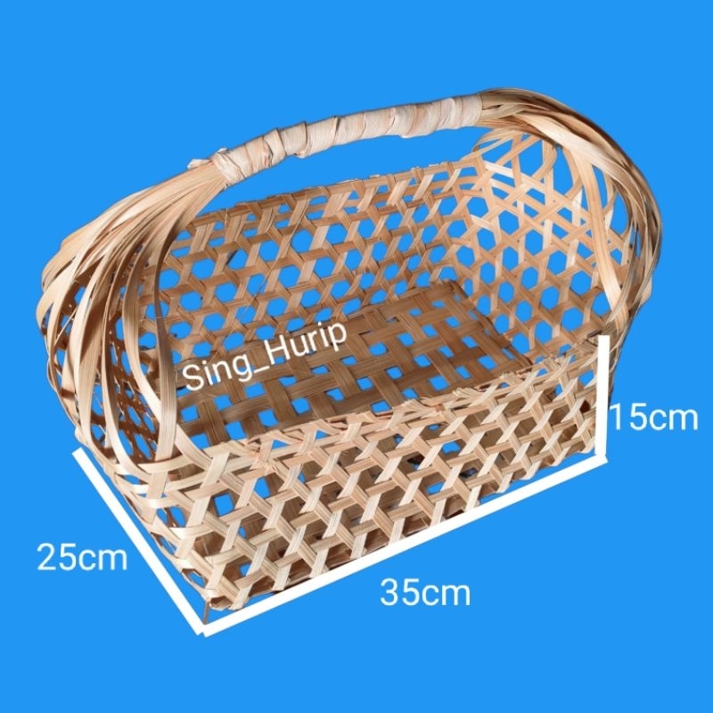 keranjang parcel besar tas bambu besar - tas buah besar - tas sembako - tas hantaran pernikahan besa