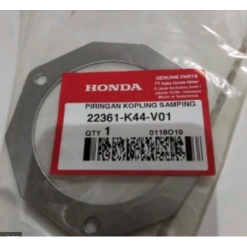22361 K44 V01 HGP 100% AHM PIRINGAN KOPLING SAMPING PLATE CLUTCH SIDE HONDA BEAT FI ESP 22361K44V01