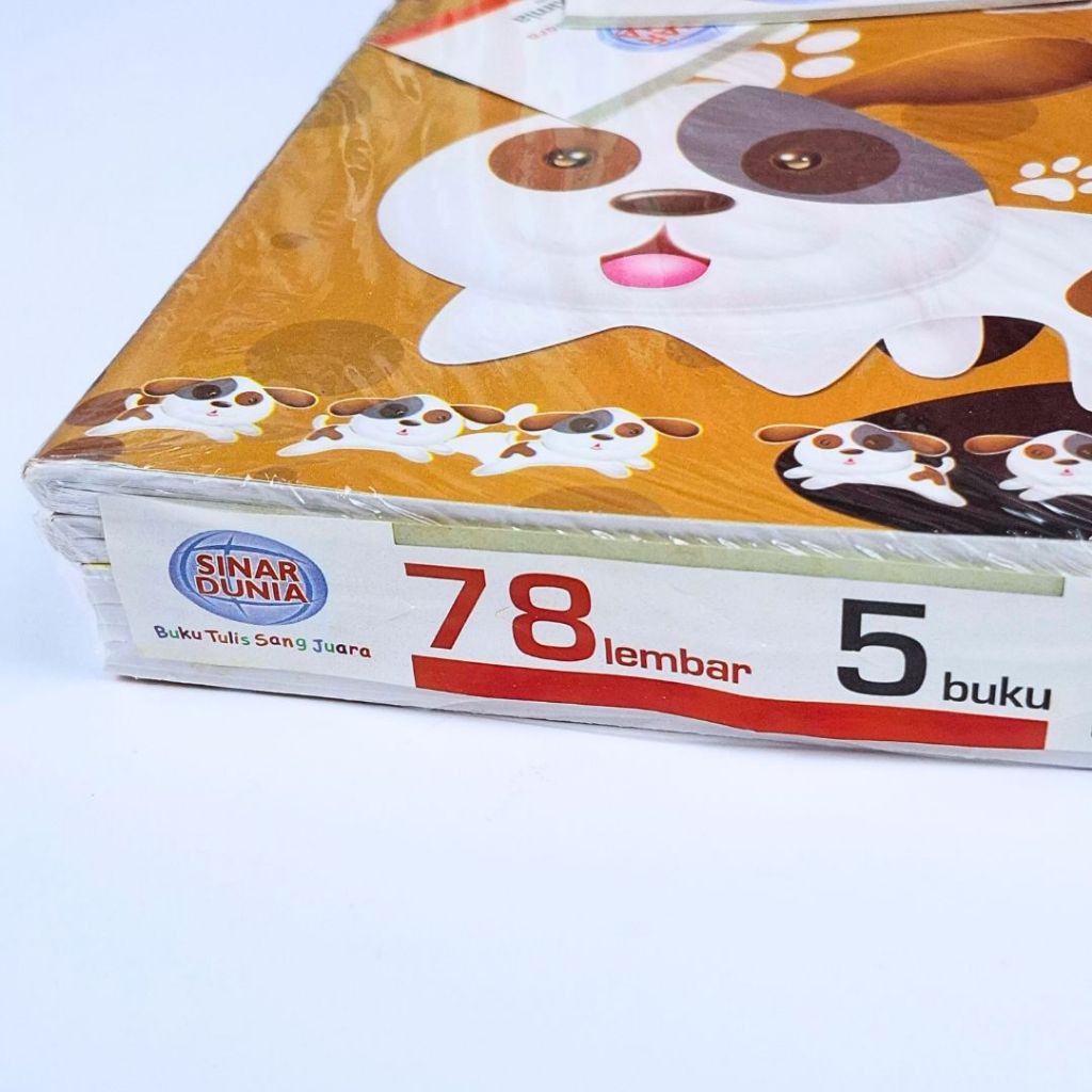 

BUKU TULIS 78 LEMBAR SINAR DUNIA SIDU GARIS 1 PACK ISI 5 BUKU