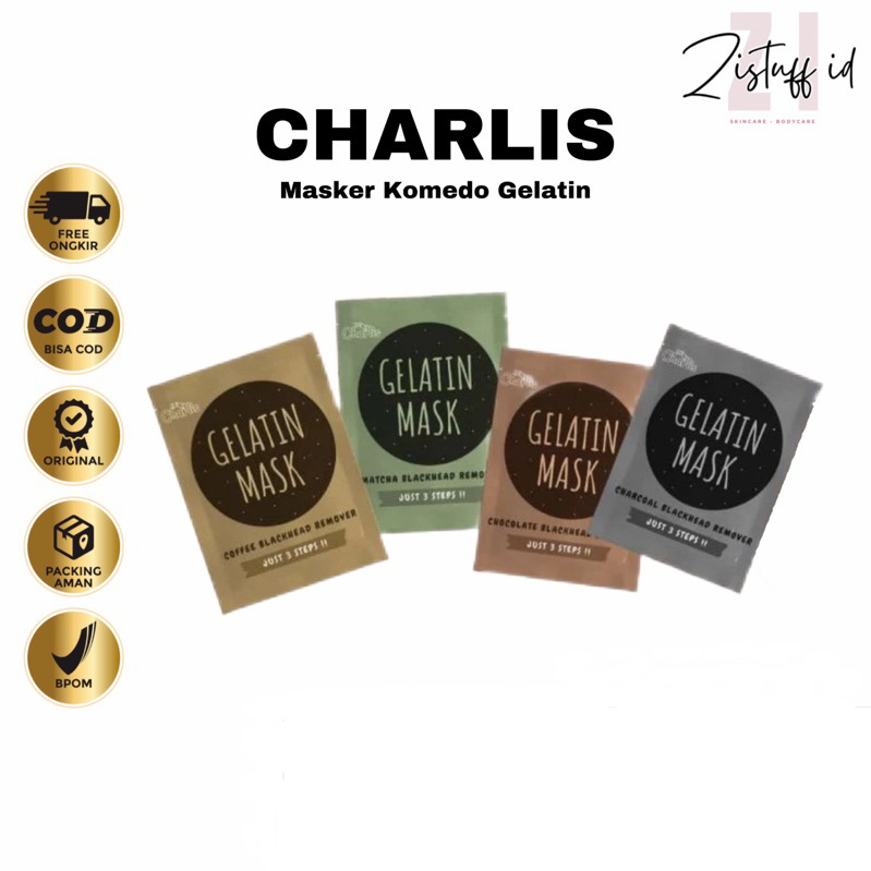 Masker Komedo Gelatin Charlis BPOM