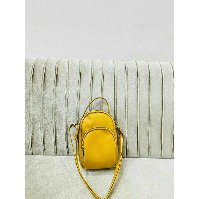 Tas selempang wanita kulit papirut garut model tas HP/Mini