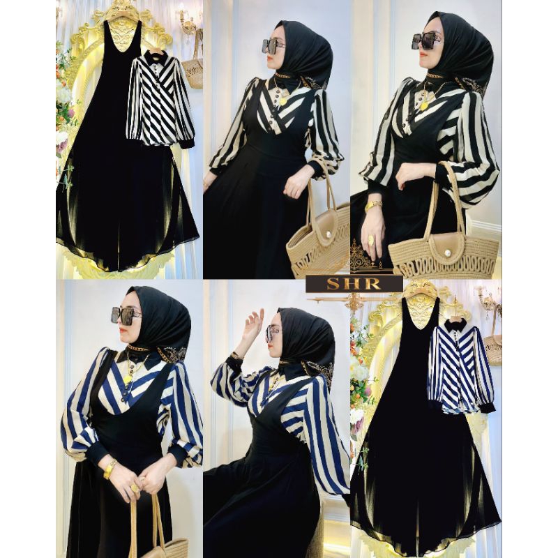 "NEW" READYY SET KULOT RAMPING GAMIS OVERALL SALUR BY SHR // OVERALL CANTIK // OVERAL SET TERBARU //