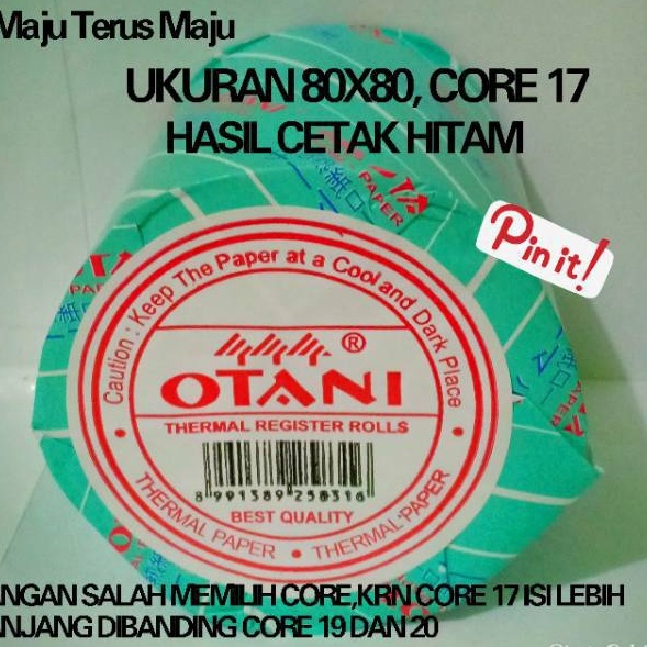 

Limited Kertas Struk Thermal Jual Perroll Uk 8x8 Core 17 Merk Otani