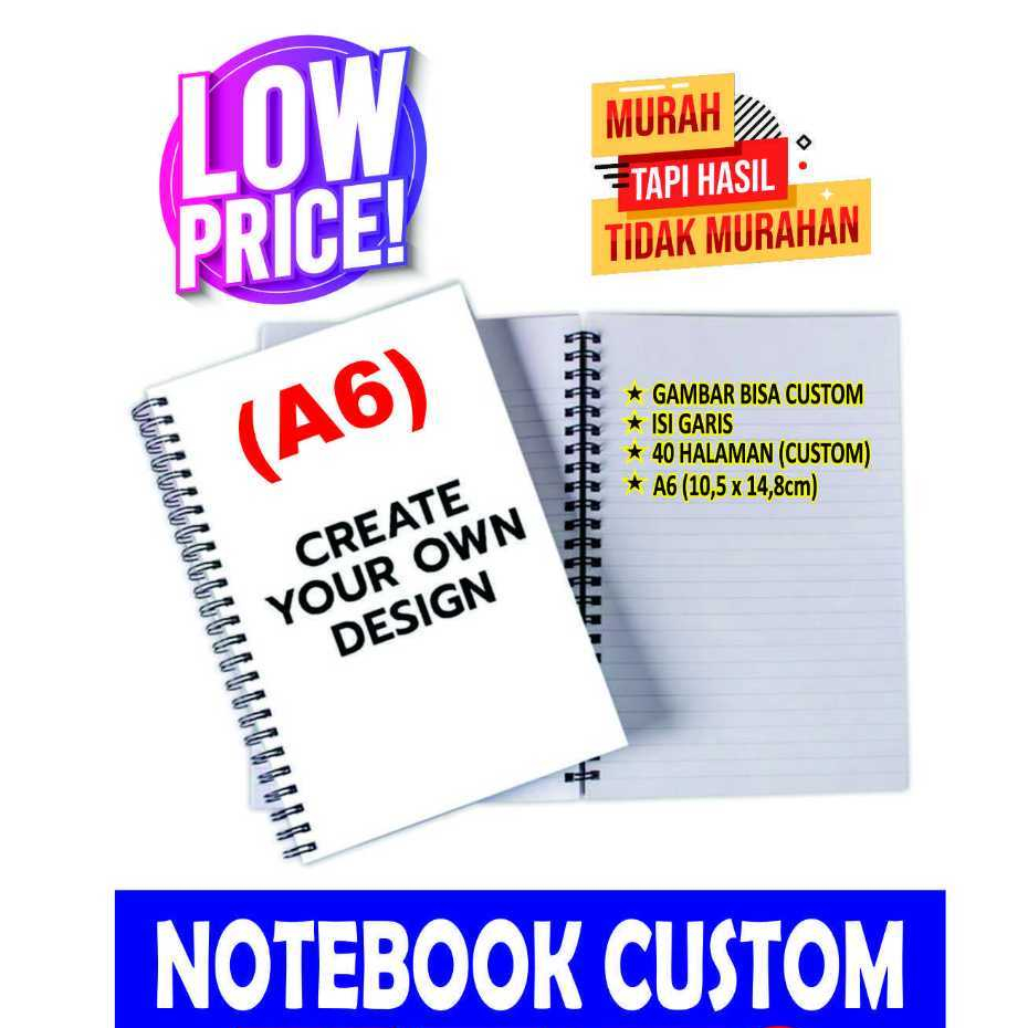 

CUSTOM CETAK BUKU SPIRAL GARIS Jurnal Agenda Catatan A6 10,5 x 14,8 cm Note Notes Notebook Murah
