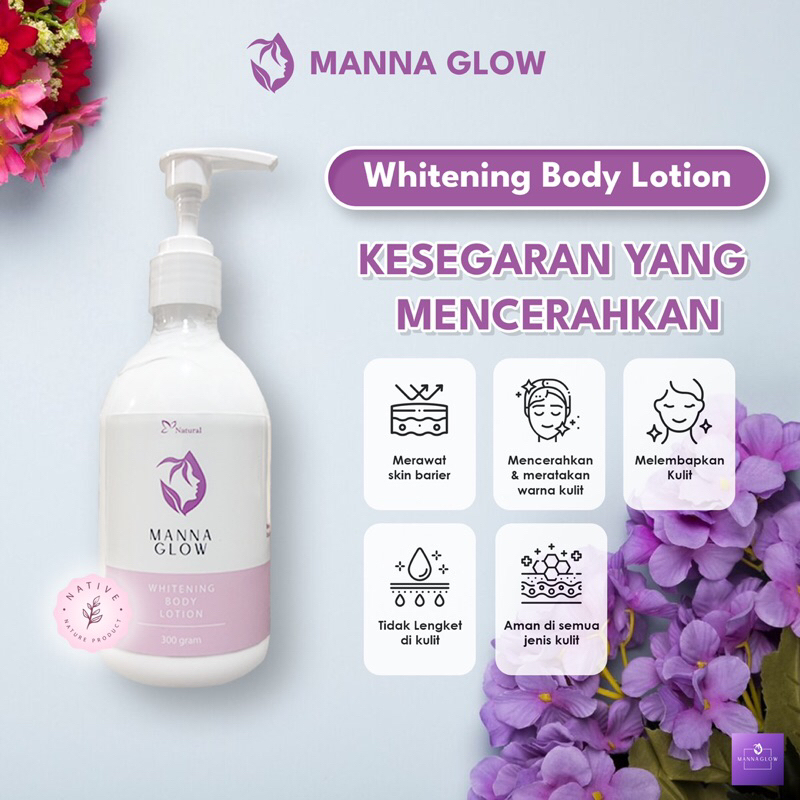 manna glow/ body lotion berat 300 gr