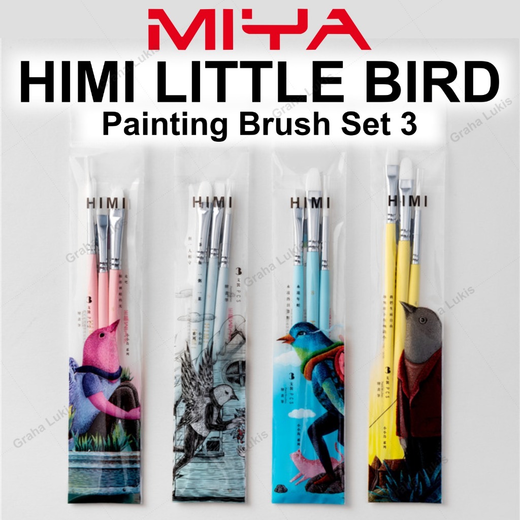 

Miya Himi Little Bird Painting Brush Set 3 - Kuas Lukis