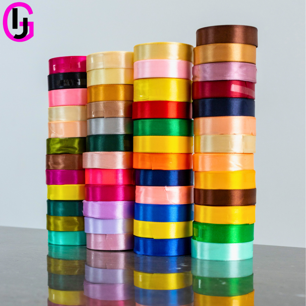 

Pita Satin Ukuran 3/4" = 2 cm Per-rol Untuk Kado Hiasan Aksesoris Part 1