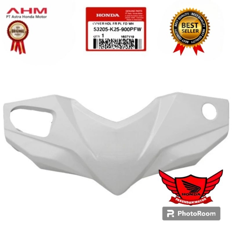 53205-K25-900PFW Cover batok depan beat fi putih stater berisik 2012 - 2014 original
