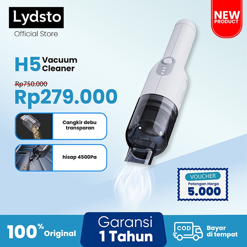 Lydsto H5 2in1 Mini Wireless Mobile Handheld Vacuum Cleaner Portable Car Penyedot Debu
